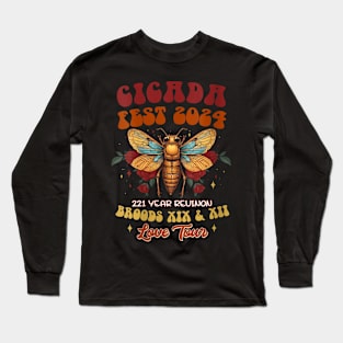 Womens Entomology Cicada Lover Cicada Fest 2024 Broods Xix  Xiii Long Sleeve T-Shirt